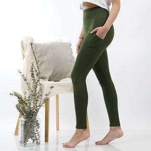 WIDE WAISTBAND LEGGINGS WITH POCKETS