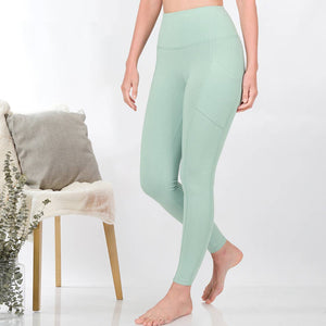 WIDE WAISTBAND LEGGINGS WITH POCKETS