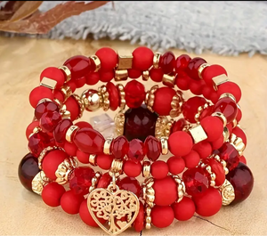 4 pc beaded bracelet