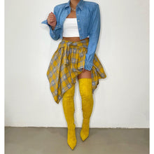 Load image into Gallery viewer, Irregular plaid skirt