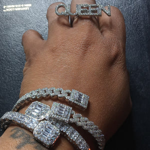 Diamond cut bracelet