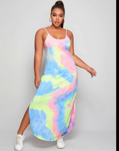 Mommy tie dye cami dress